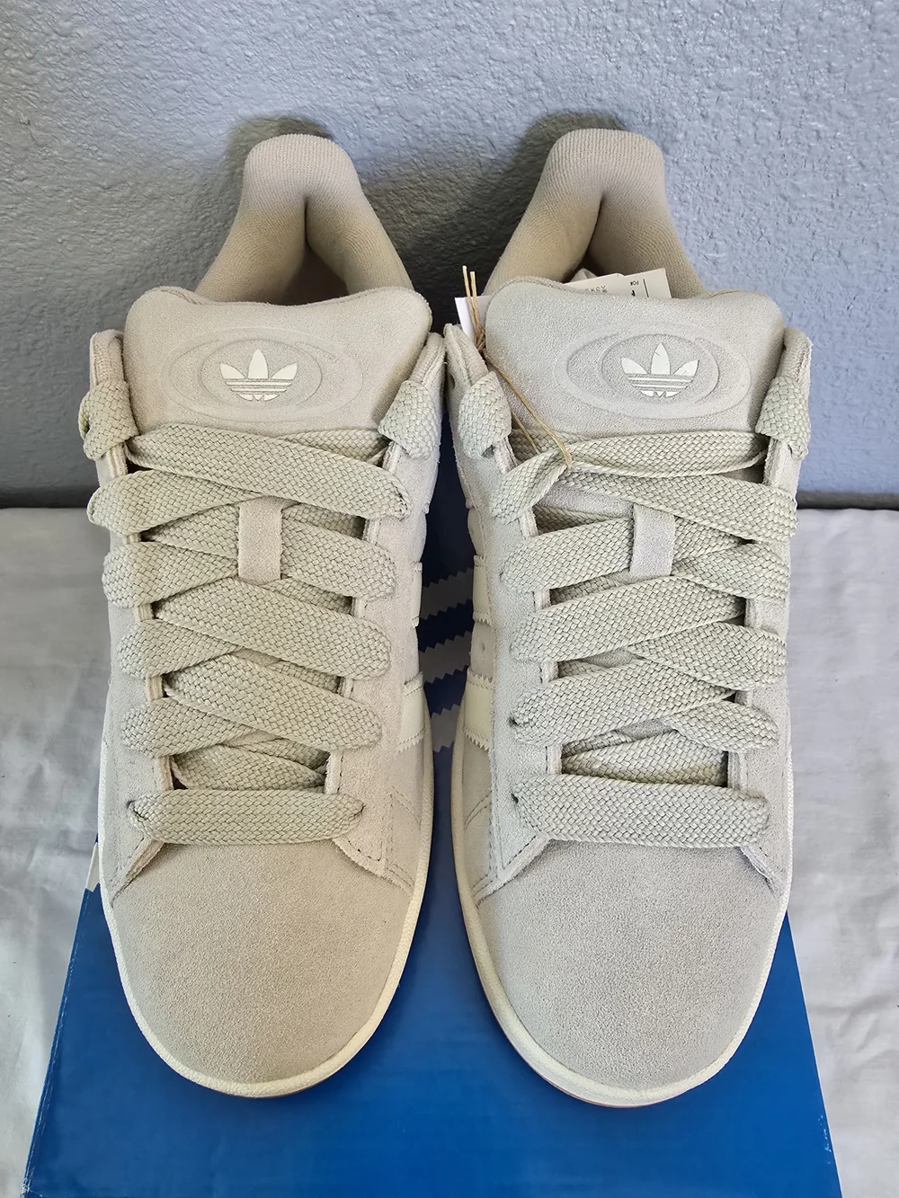 adidas Campus 00s Suede Sneakers in Light Gray with Gum Sole